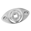Abaodam Oval Indented Pickup Jackplate Socket for Electric Guitar Chrome