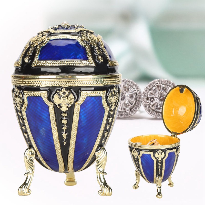 Egg Trinket Box Exquisite Jewelry Ring Holder Storage Box Home