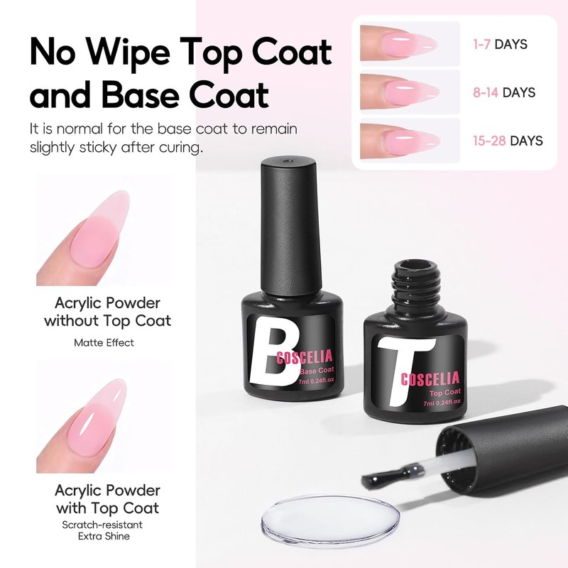 58PCS Acrylic Nail Kit for Beginners with Everything, 3 Colors