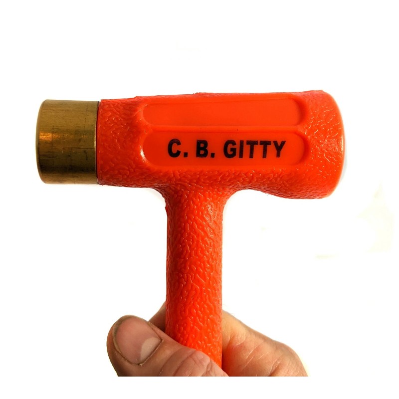 C. B. Gitty 24-ounce Dual-Head Dead Blow Hammer - Brass