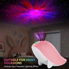 DEEHIX Star Projector Bedroom Lamp, Night Light for Children with Starry Sky Projection, LED Starry Sky Galaxy Projector for Baby Kids Bedroom Home Cinema Party House (Blue)
