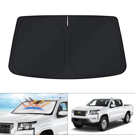 KUST Windshield Sun Shade for Nissan Frontier Accessories 2022-2024 2025 2026 Window Sunshade Sun Visor Protector Foldable Blocks UV Rays Keep Car Cooler