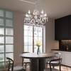 PAPAYA Plug-in 5 Light Crystal Hanging Pendant Lights Acrylic Chandelier