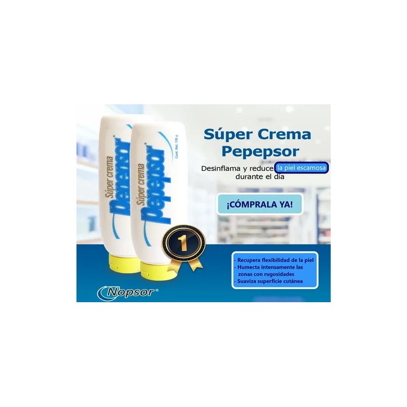 1 Crema Pepepsor 250gr Para Piel Con Descamación