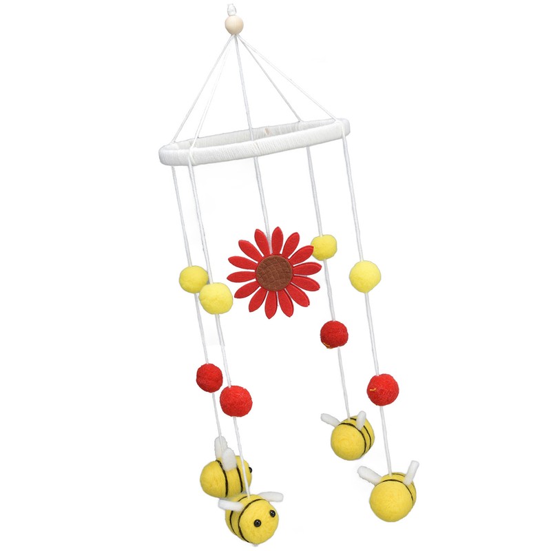 Baby Nursery Mobile Crib Hanging Mobile Decor with Honey Bee