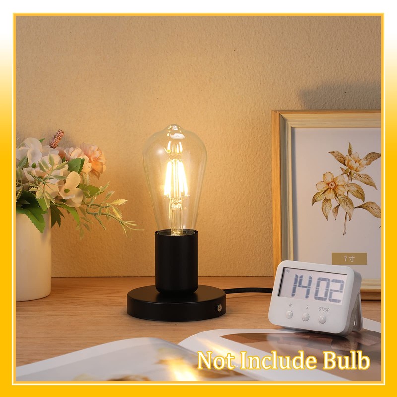 Tuanse 6 Pcs Polished Metal Desktop Lamp E26 E27 Screw