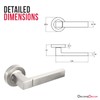 Decoranddecor Lumina Silver Internal Door Handles – Aluminium Handle Sets