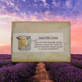 Homemade Fresh Goat Milk Soap-Fresh Lavender - Handmade 3.5 oz Bar