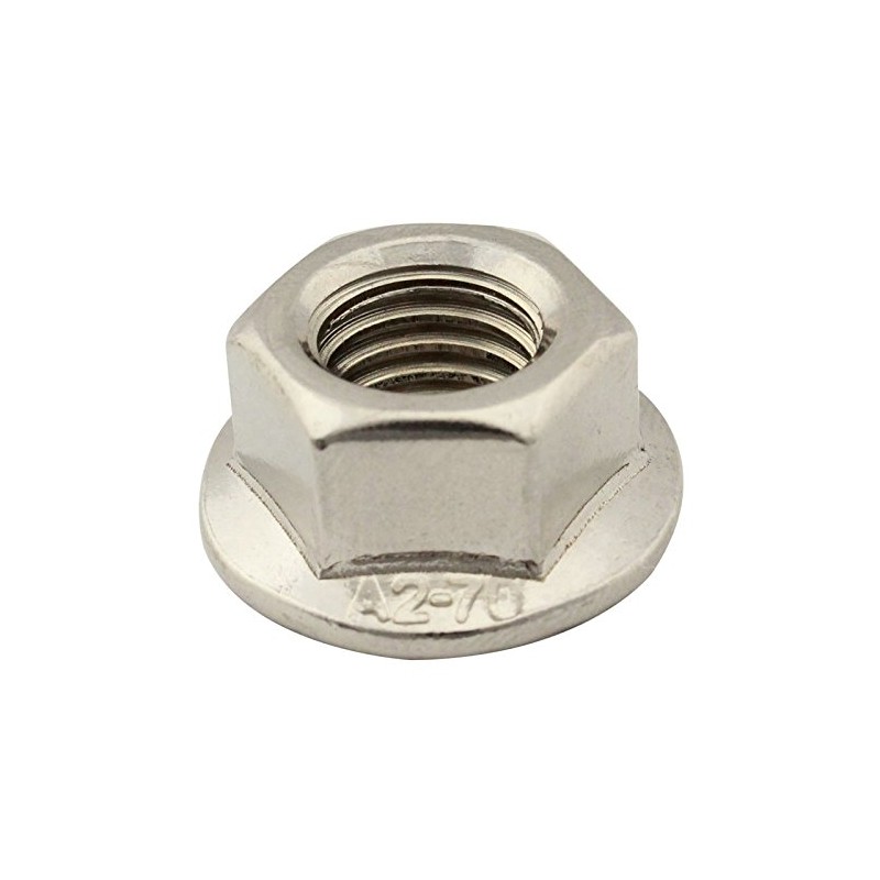 SC-Normteile Pack of 50 flange nuts with locking toothing, M8,