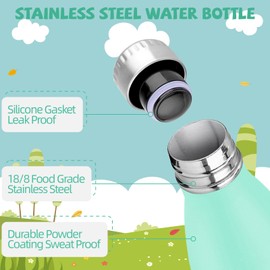 HoneyHolly Stainless Steel Water Bottle, Thermos Flask, 500 ml, BPA-Free, Leak-Proof Vacuum Insulated, Thermos Flask, Double-Walled Water Bottle for Bike, Travel, Sports, Yoga, Camping, Bicycle