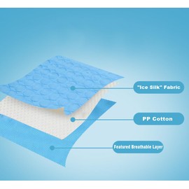 Pawzoomies Dog Cooling Mat, Breathable Washable Pad for Pet,Materials Safe, Easy Carry, Keep Cooling for Pets,Portable Pet Cool Mat for Outdoor（Blue,27.5"x 21.6"）