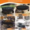 Dosminer Fire Pit Cover Round Outdoor Built In Stone Fire