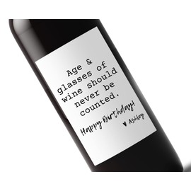 Birthday Wine Label | Funny Birthday Gift for her | Birthday Gift for him | 30th Birthday | 40th Birthday | 50th Birthday | Birthday Box