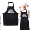 Black Kitchen Aprons Forks Cooking Apron Adjustable Waterproof 70cm Extension