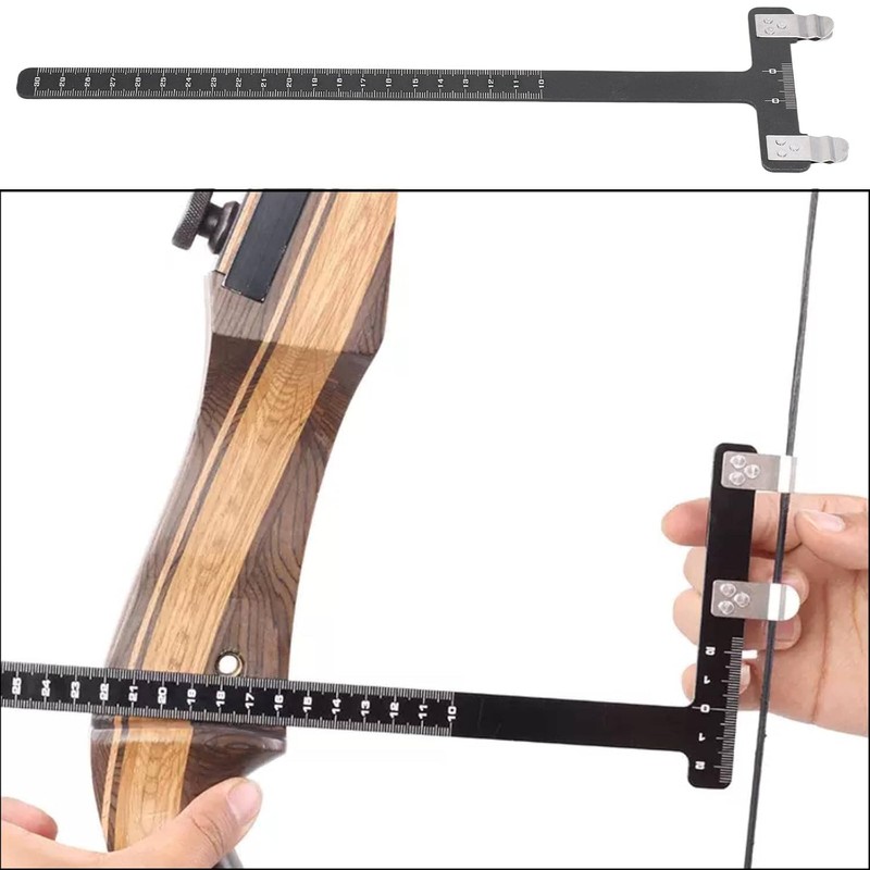 JINJUMEI T-Taped Bow Square Ruler, Bow String Nocking Points Pliers
