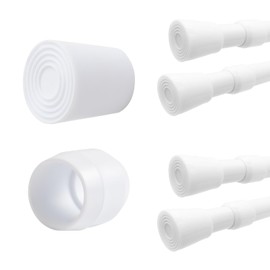 INCREWAY Rod End Caps, 8 Set Tension Rods End Cap Anti-Skid Non-Slip Waterproof Anticorrosion Cap Fit for 13/16 Telescopic Poles