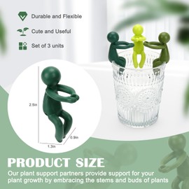 FAQUSA Plant Propagation Friends, Leaf Buddy Plant Support for Sprouts, Stems, Shoots and Cuttings, Growth Tool for a Plant Propagation Station Indoor Garden Funny Gift for Plant Lover (3, Yellow)