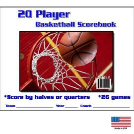 Blazer Athletic 20 Player / 26 Game Basketball Scorebook