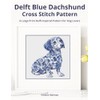 Delft Blue Dachshund Cross-Stitch Pattern: A Large Print Delft-Inspired Pattern