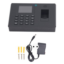 Fingerprint Attendance Machine 360 Degree Fingerprint Recognition Voice Prompt Office Employee Time Clock 100‑240V EU Plug