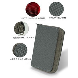 [TACTICAL GEEK] PC1 EDC Durable 11 Slots Nylon Card Case, Lightweight Round Zipper Minimalist Wallet for Men and Women, Shabby Design with Coin Purse, Ultra Lightweight and Waterproof (Camoflauge