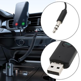 SING F LTD 1Pc 5.4 Aux Bluetooth Car USB Adapter with 3.5mm Jack for Car Radio Wired Headset Home Speaker Amplifier Hands-Free Calling
