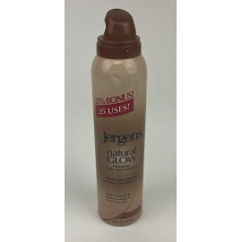 Jergens Natural Glow Foaming Medium to Tan Quick-Dry Self-Tanner 6.25 Fl oz New
