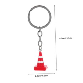PACKOVE 3pcs Mini Traffic Cone Keychains Alloy Resin Novelty Key Holder Pendant Cute Accessory for Bags Backpacks Construction Party Favors