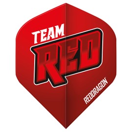 RED DRAGON Hardcore XT Team Red Dart Flights (4 Sets Per Pack)