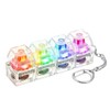 Light-Up Clickable Keyboard Button Keychain with LED, D-Shaped Buckle, Black