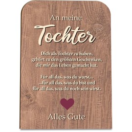 An meine Tochter Holzkarte - Geburtstagskarte mit Umschlag - Geschenk für Tochter, Die Geschenke meiner Tochter, Beste Tochter der Welt, Beste Tochter Geschenke, Liebste Tochter, Tochter Geschenk