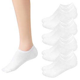 Sunm Boutique No Show Socks Womens Low Cut & Non Slip, Invisible Liner, Soft & Stretchable, Flat Boat Line 4 Pairs