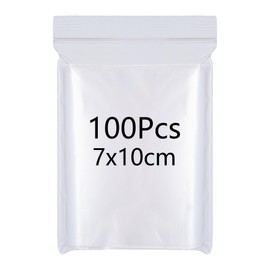 Plastic Bags Zip Bags Small Ziplock Bags Baggies 7 x 10 cm Small Plastic Bags Baggys Ziplock Small Bags Baggies Reusable Bags Resealable Pack of 100
