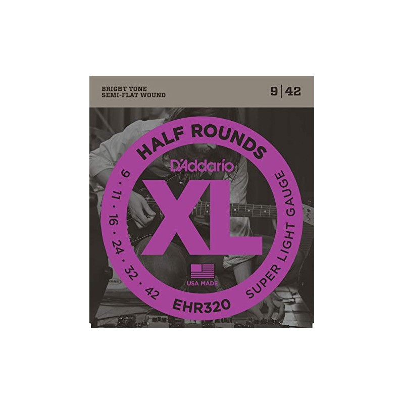 D'Addario Guitar Strings - XL Half Rounds Electric Guitar Strings