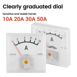 91C16 전류계 아날로그 10A 20A 30A 50A 패널 기계식 유형 전류 측정기 측정 장비 [20A] 91C16 Analog Current Meter 10A 20A 30A 50A Panel Mechanical Type Current Measuring Device [20A]