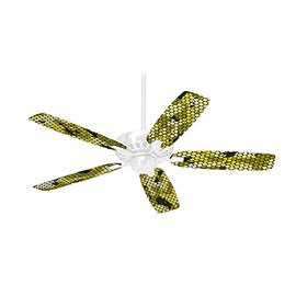 HEX Mesh Camo 01 Yellow - Ceiling Fan Skin Kit fits most 42 inch fans (FAN and BLADES SOLD SEPARATELY)