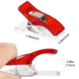 Foihukelim Plastic Clips 30 Pcs Notions Ideal for Sewing and Quilting Clips for Fabric Crafting for Seamstresses Quilters and DIY Projects (Purple)