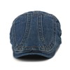 Denim Newsboy Hats Flat Cap for Men Women Adjustable Ivy