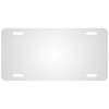 Blank License Plate (Flat Aluminum WHITE) (2pk)