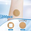 200pcs Small Round Plasters 1 Inch Skin Color Stretch Fabric