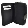 Lorenz Ladies Zip Around Purse Black