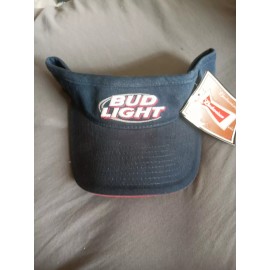 Budweiser Vintage Budlight Sun Visor Cap Blue Adjustable Strap. New With Tags
