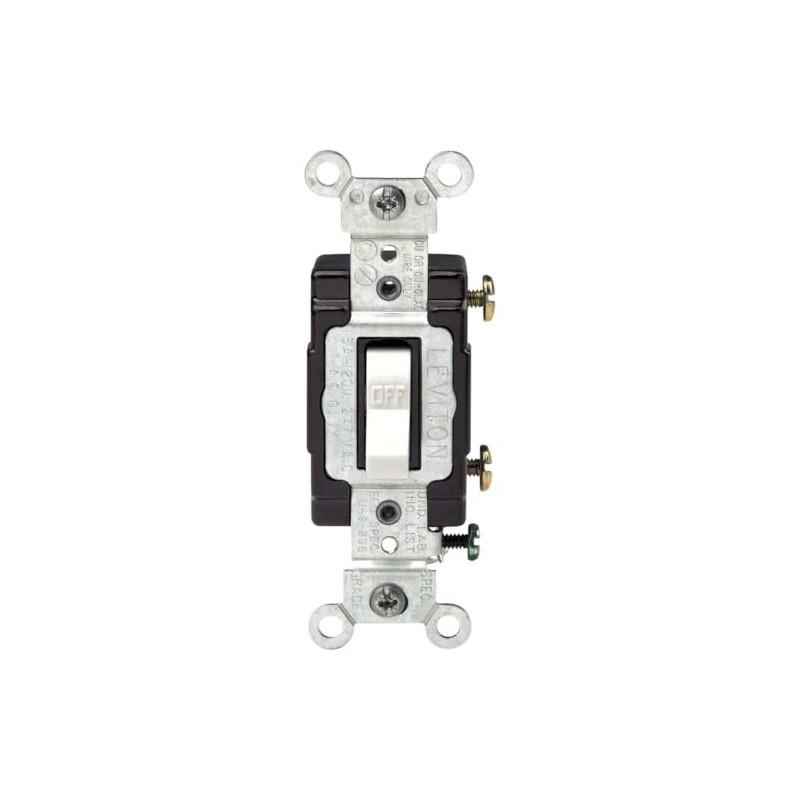 Leviton L02-05501-LHW Switch Tog Lighted 15a White, Pack of 1,