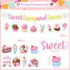 Yoyuspy 7th Birthday Decorations for Girls - 10PCS Sweet Sassy