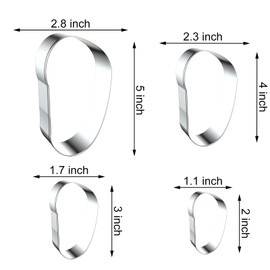 Flip Flop Summer Beach Cookie Cutter Set Large - 5 Inch, 4 Inch, 3 Inch, 2 Inch - 4 Piece Summer Fun Cookie Cutters Shapes Fondant Biscuit Molds - Stainless Steel