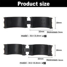 JINJUMEI 20 pieces bicycle handlebar rubber seal, rubber seal for bicycle handlebars 31.8 to 25.4/22.2, anti-vibration and non-slip durable rubber gasket for mountain phone holder conversion seal