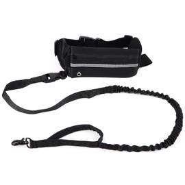 RUNEAY Dog Jogging Lead with Belly Strap, Hands-Free, Free Leads for Dogs, Belly Strap, Dog Lead with Retractable Bungee, Jogging Lead for Large Dogs up to 50 kg