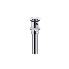 Bath Royale Pop Up Drain with Overflow - Brass Body Bathroom Sink Stopper & Watertight Seal, Polished Chrome