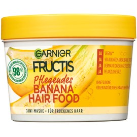 Garnier Hair Mask, Nourishing Banana Hair Food, Hairfood Moisturising 3-in-1 Mask, for Dry Hair, Nourishes and Gives Hair More Smoothness, Fructis, 390 ml