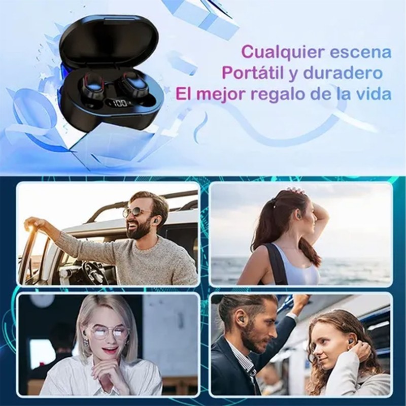 Bluetooth Earbuds Stereo Sound Noise Reduction Wireless Sports Earphones with